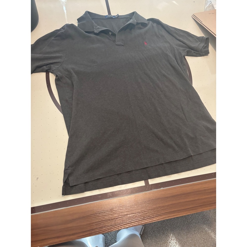 Polo Ralph Lauren Mens XLT Tall Charcoal Gray Short Sleeve Pony Logo Polo Shirt